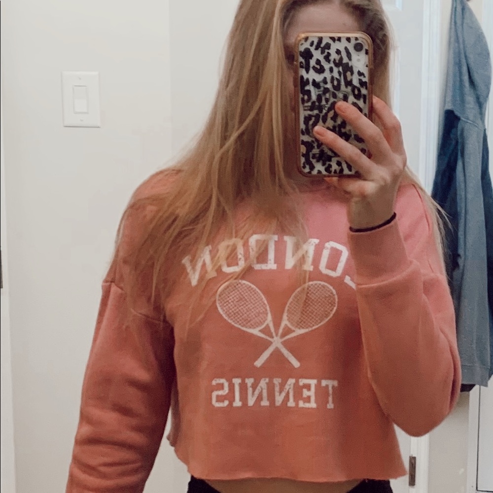 Pink long sleeve cropped top - Abound brand